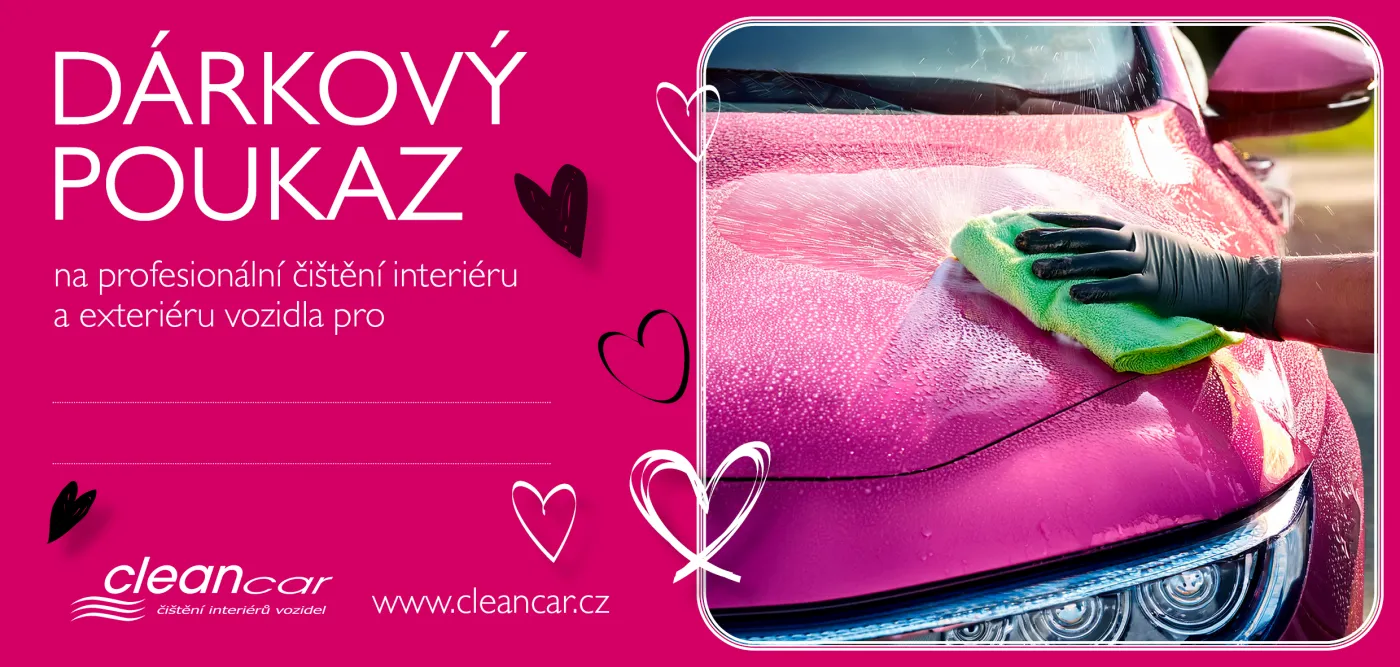 Dárkový poukaz Z lásky CleanCar — čištění auta jako dárek